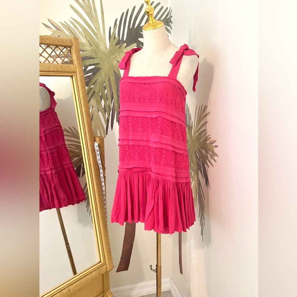 ⭐️Baeverly,Fun,Fantastic,Fuscia Dress, Super Soft,Adjustable Length,EUC,Size M - Picture 10 of 14